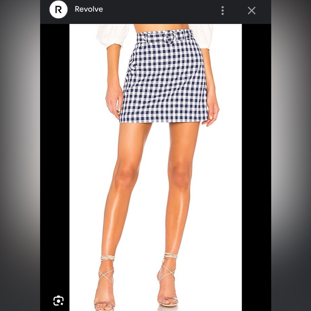 L’Academie gingham mini skirt